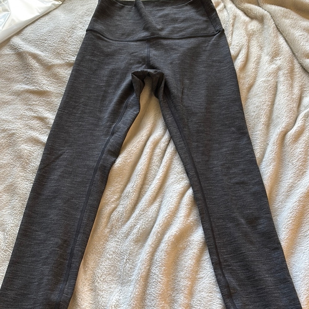 lululemon athletica Gray Leggings with Wide Waistband and Tapered Fit